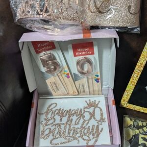 Rose Gold Birthday Decoration Set